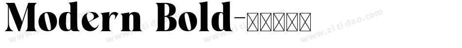 Modern Bold字体转换